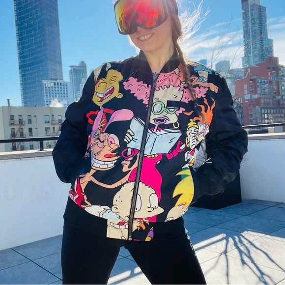 MENS MEMBERS ONLY NICKELODEON BOMBER JACKET Women - Picture 6 of 16